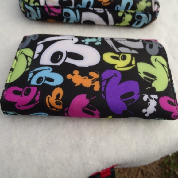 Disney Parks Mickey Mouse Black/Multi-Colored Crossbody Bag with Matching Wallet - Picture 2 of 4
